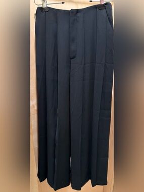 Commense Women’s Pleated Wide Leg Pants Black Size Small